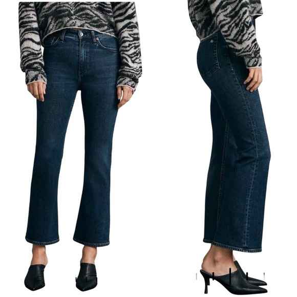 Rag & Bone Casey High Rise Ankle Comfort Stretch Flare Jeans Chelsea Size 26 - Picture 12 of 12